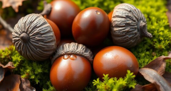 acorns species tannins leaching