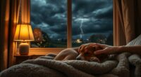 calm pets during storms