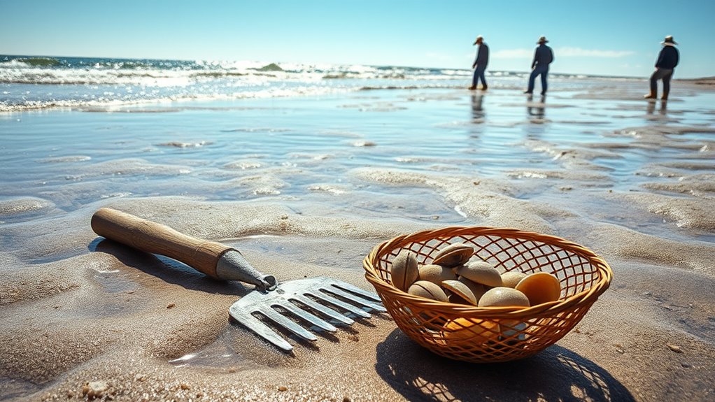 clam digging tide techniques