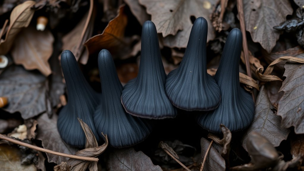 dark leaf litter identification