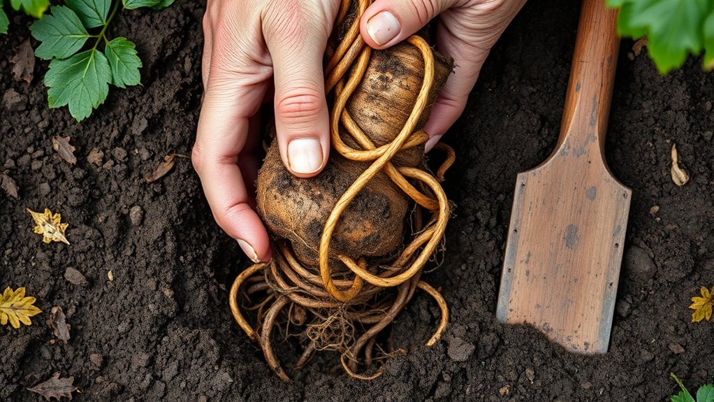 digging and preparing burdock