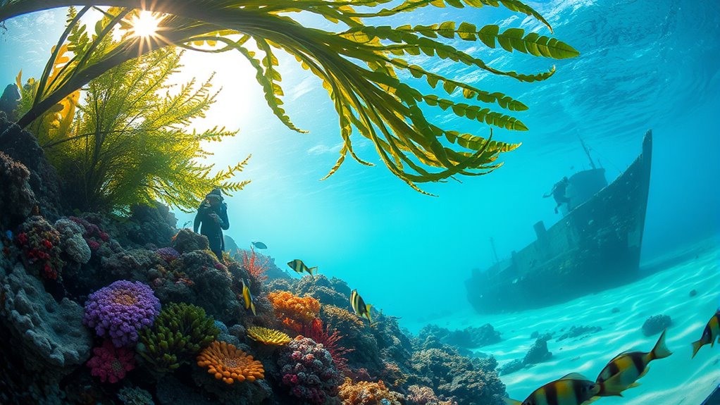 diverse underwater spearfishing locations