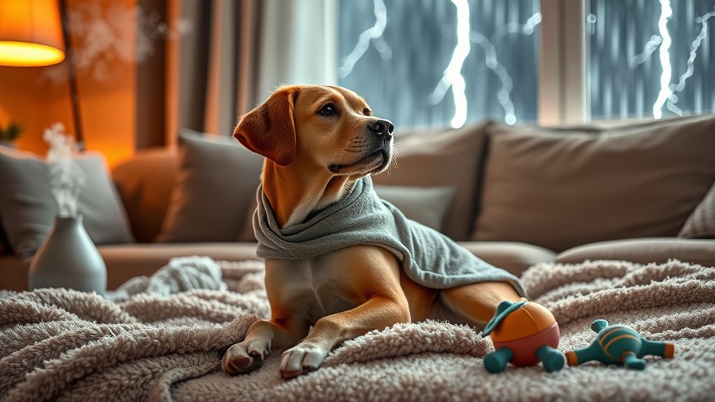 dog storm anxiety management