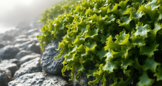 harvesting sea vegetables winter