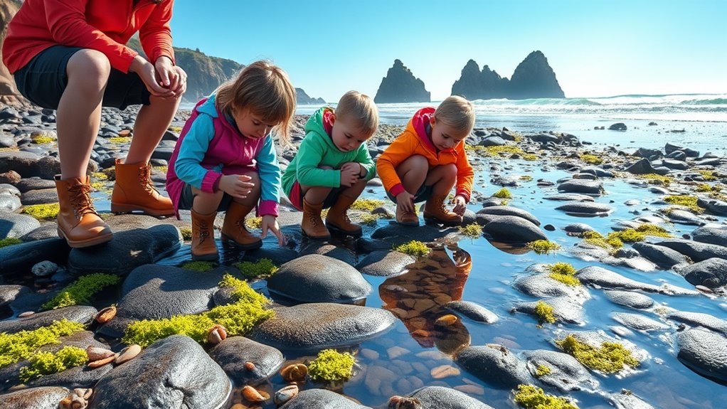 intertidal exploration with children