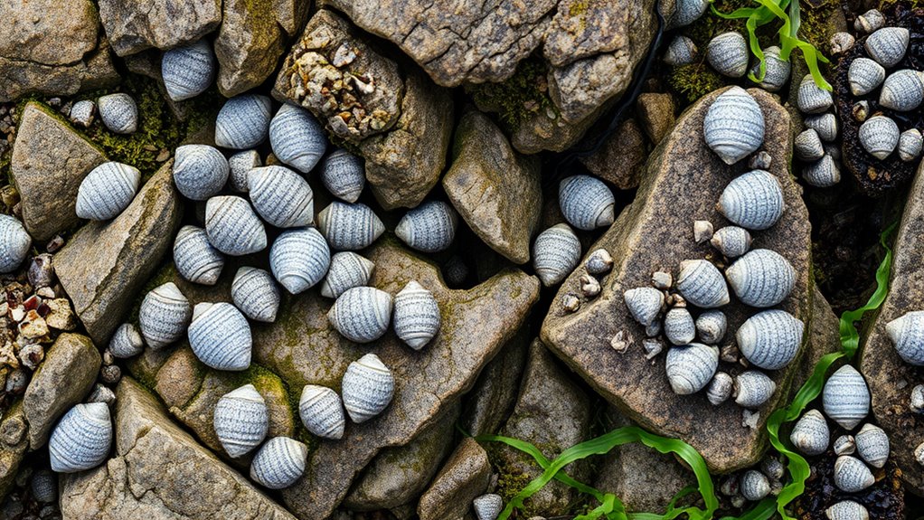 limpets and barnacles forage