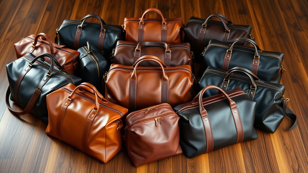 luxury leather travel bags