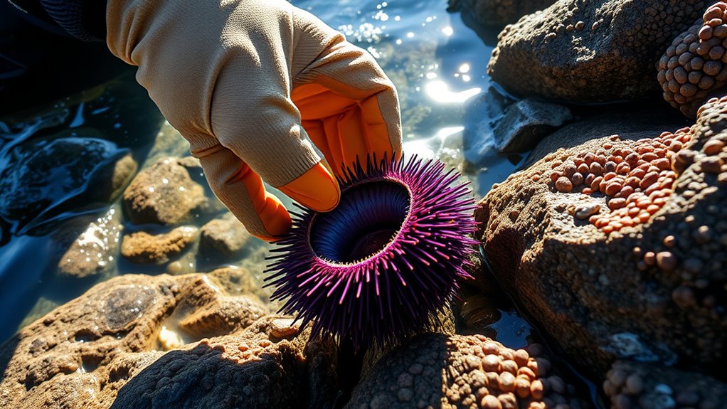 safe sea urchin harvesting