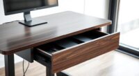 sit stand desks with cable drawers