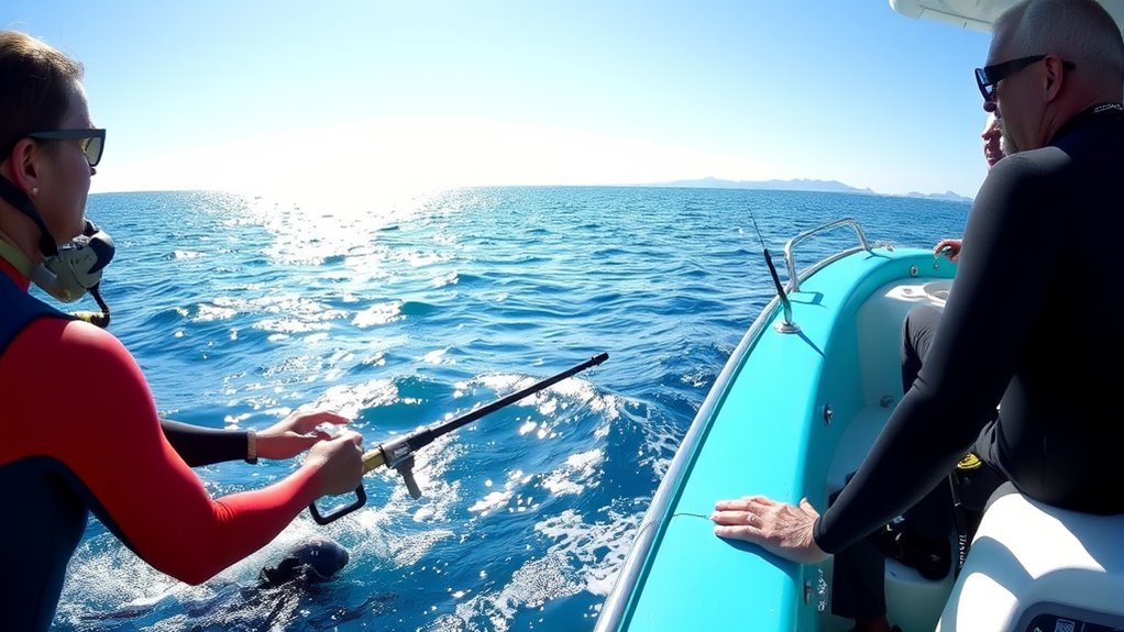 spearfishing boat crew communication