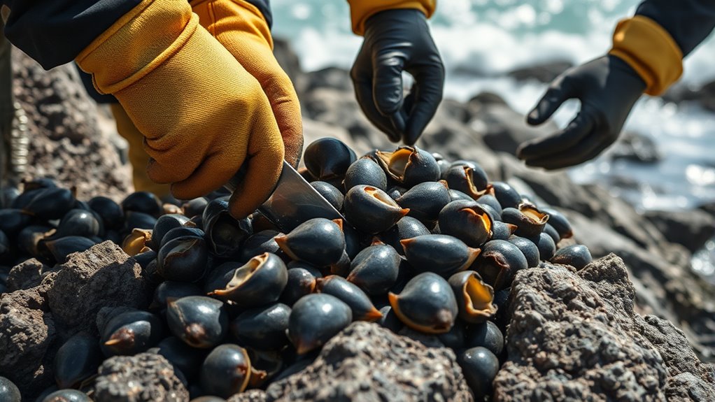 sustainable goose barnacle harvesting