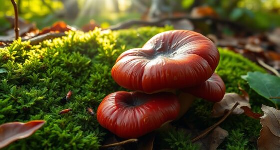 wild reishi mushroom harvest