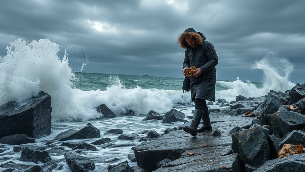 winter storm foraging