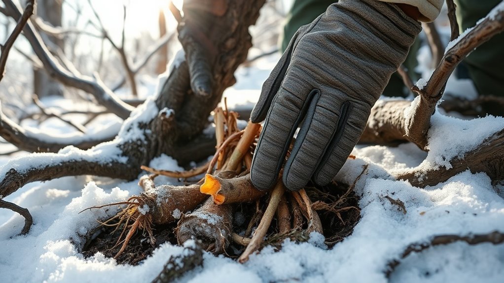 winter wild food foraging