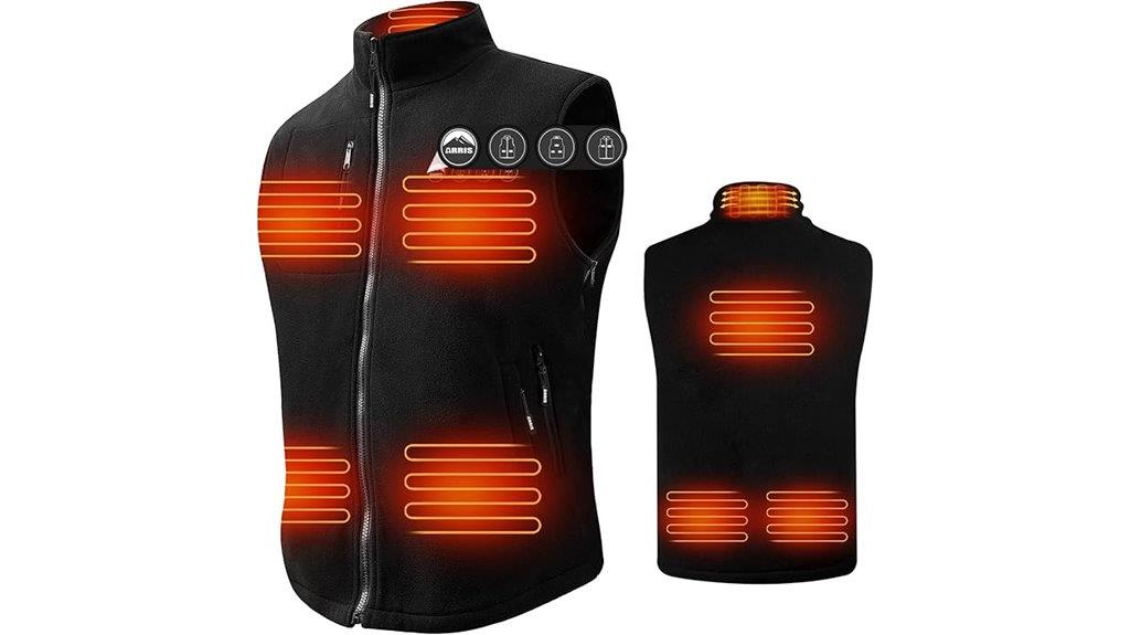 heated men s fleece vest