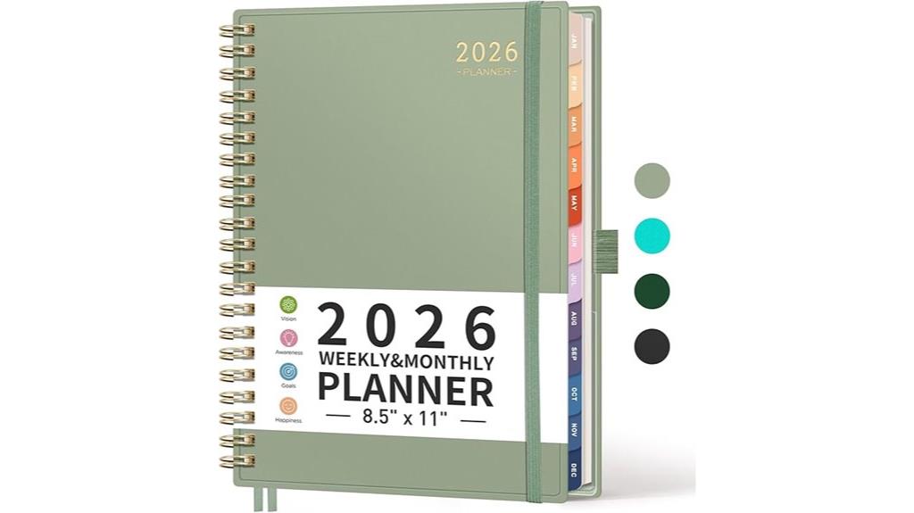 large 8 5x11 planner