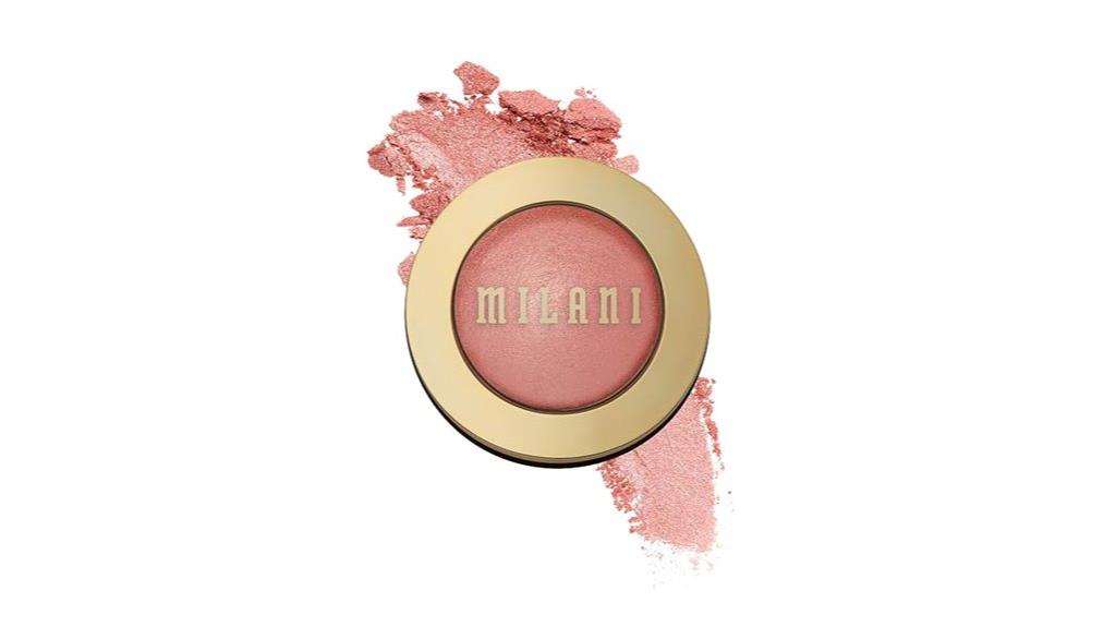shimmery pink blush compact
