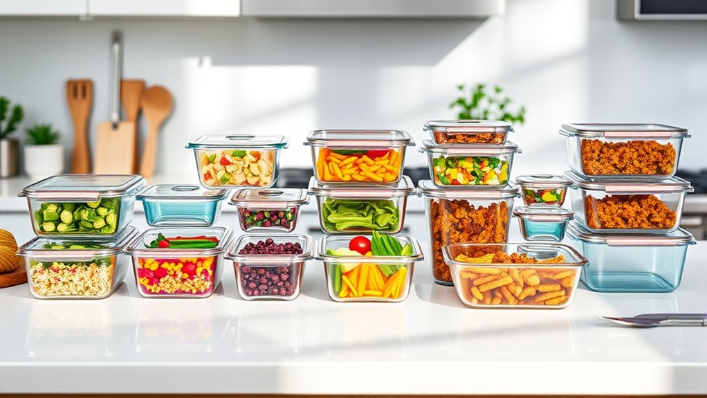 top glass meal containers