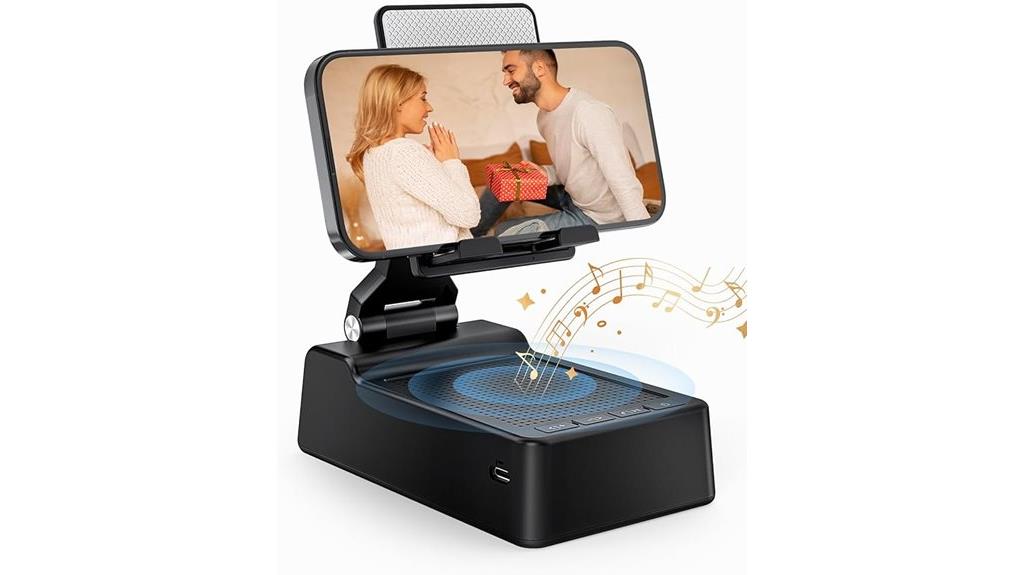 wireless phone holder speaker