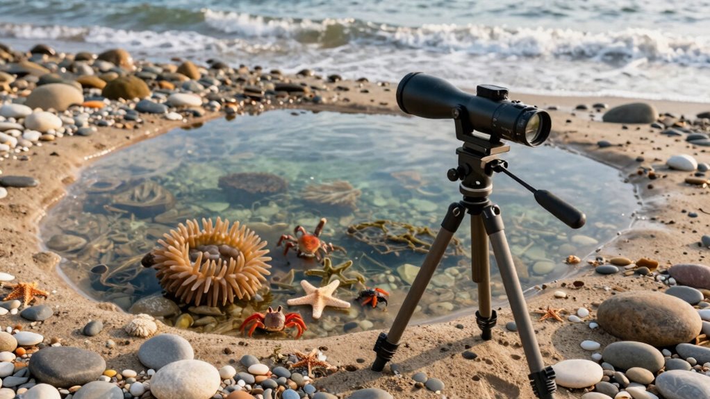 detailed shoreline wildlife observation