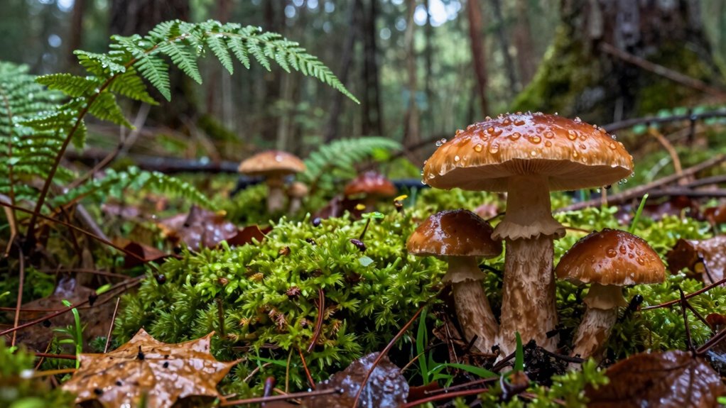 mushroom growth after rain