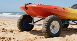 sand appropriate kayak cart wheels