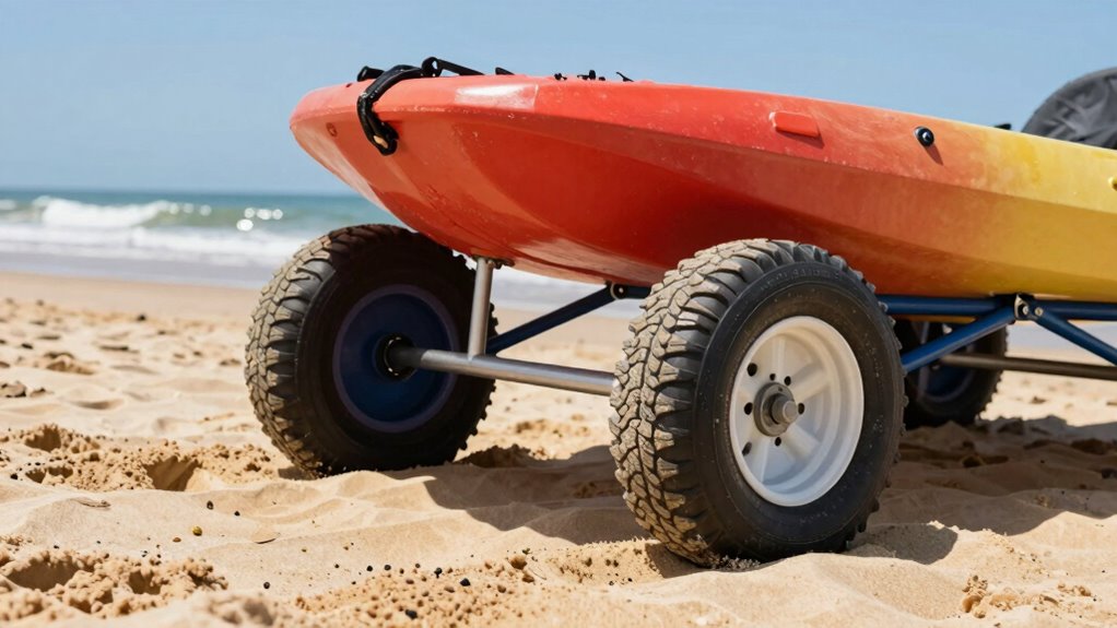 sand appropriate kayak cart wheels