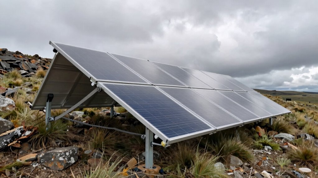 secure stable outdoor solar setup