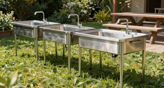 top outdoor stainless steel sinks