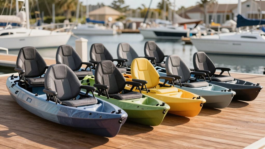 top sit on top fishing kayak seats