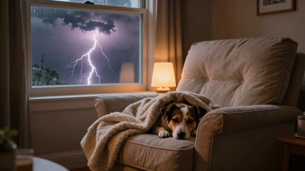 calm environment reduces storm anxiety