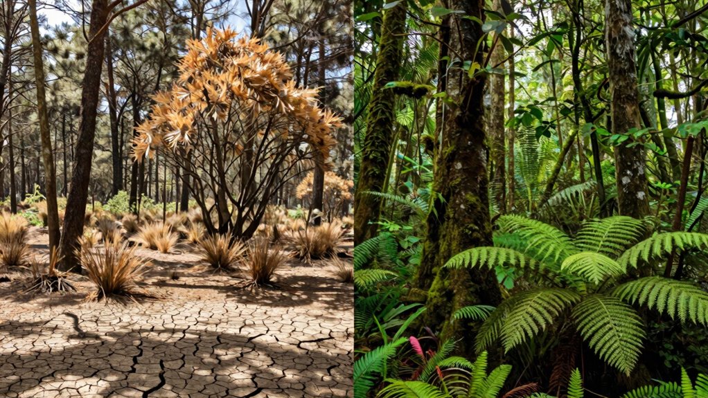 contrasting forest food patterns
