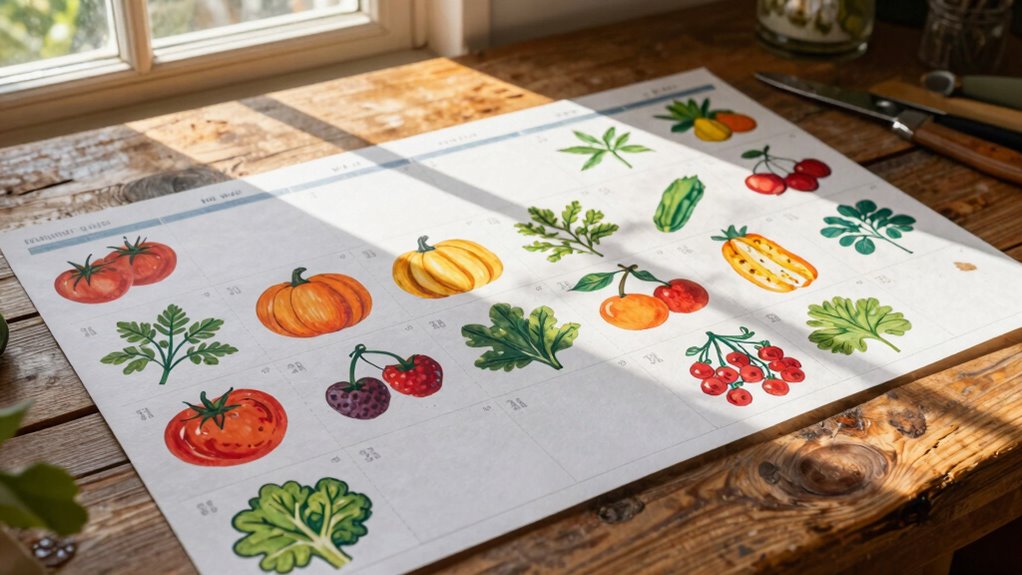 create a personal harvest schedule
