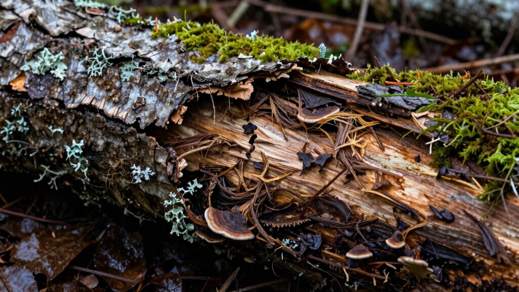 decaying wood hosts diverse ecosystems