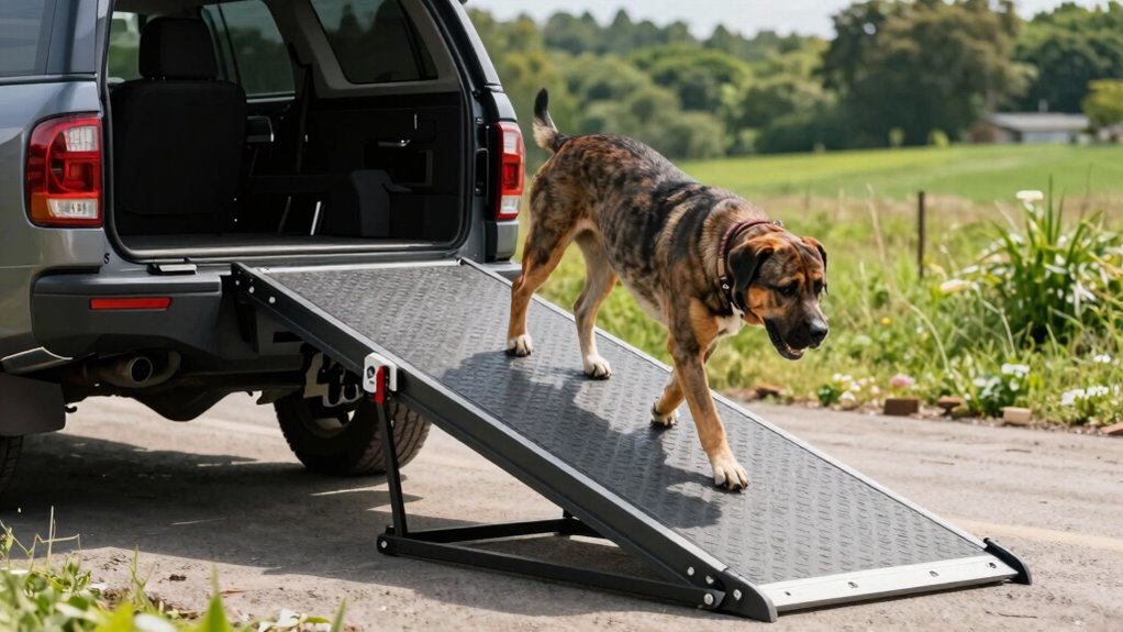 large dog truck ramp safety