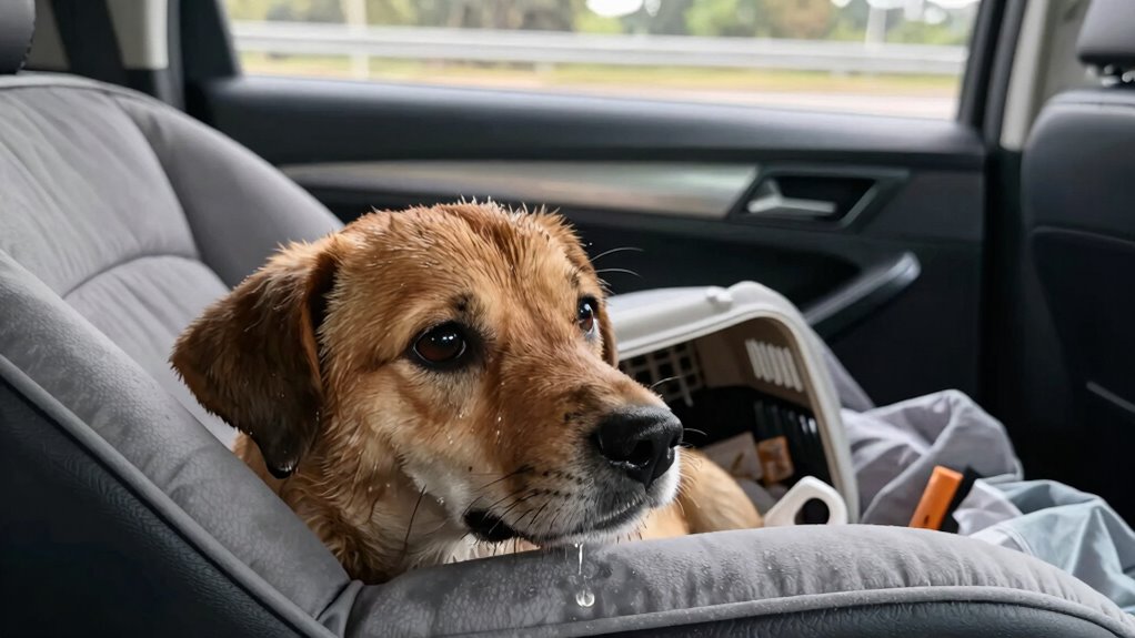 pets travel sickness worsens