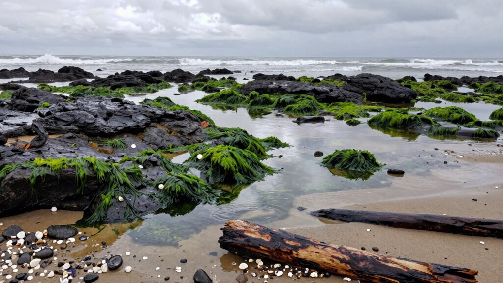 rain stimulated shoreline foraging risks