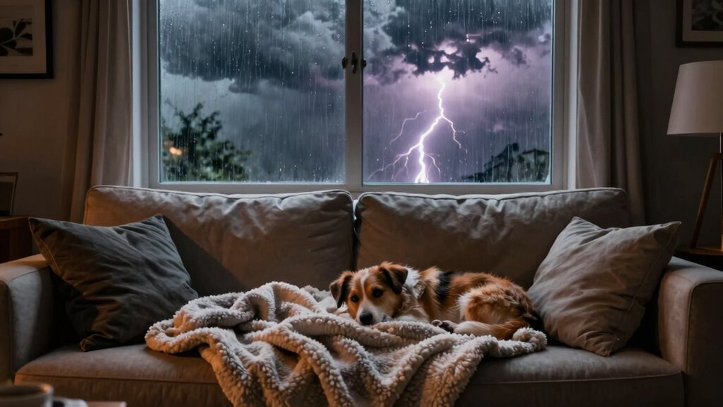 reducing storm related pet anxiety