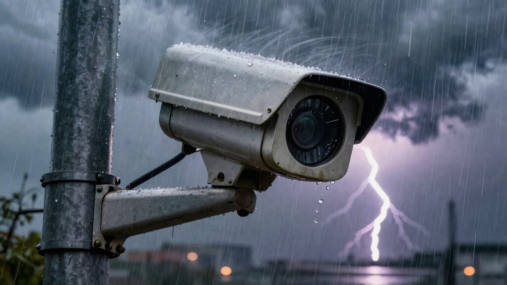 secure cameras during storms