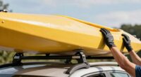 securely load kayak flat