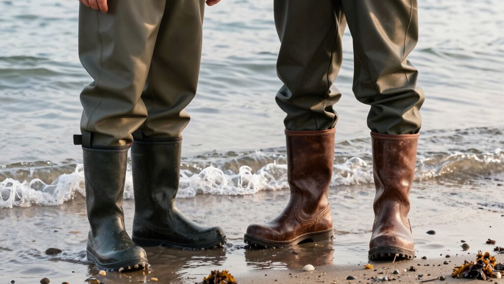shoreline harvesting footwear comparison