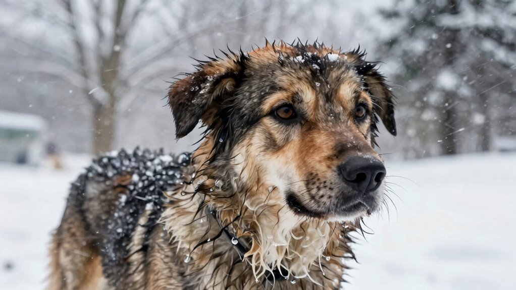 wind and wet fur impair warmth