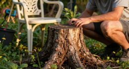 I Didn't Want To Pay To Remove My Old Tree Stump – So I Hid It In An Unconventional Way
