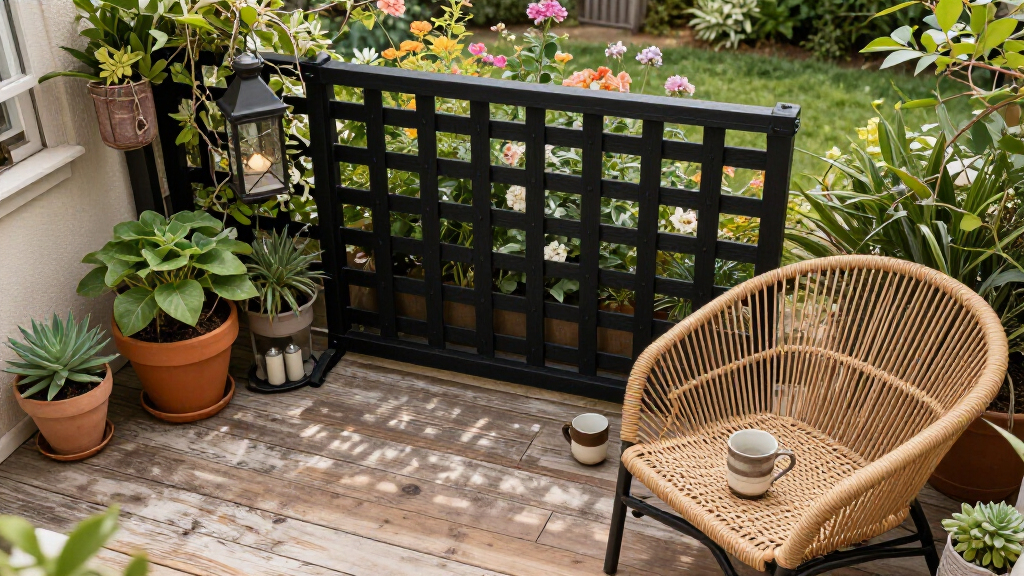 Zooey Deschanel's Black Trellis Is A Beautiful Addition To Her Terrace – And There's A Reason To Copy It